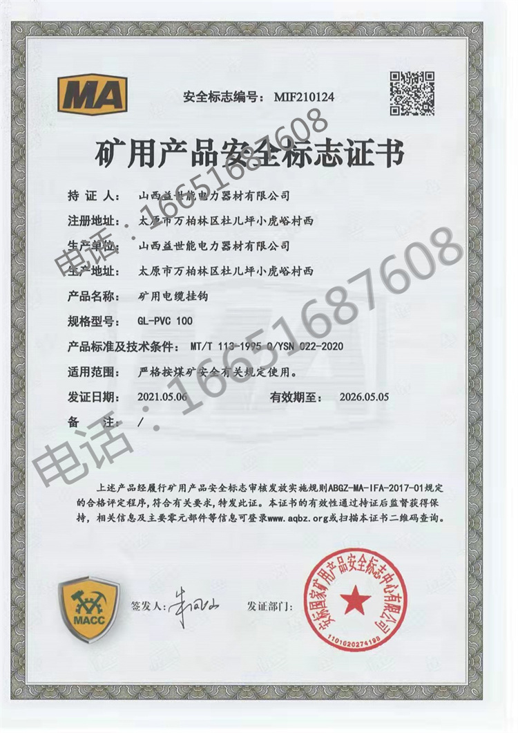 100型安標(biāo)